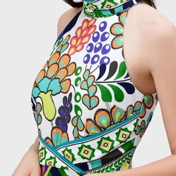 WAYWARD FANCIES Floral print crepe halter style dress Size 8/M - Picture 1 of 16